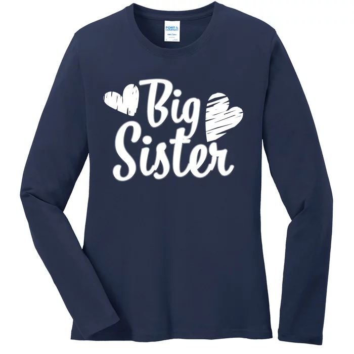 Big Sister Cute Logo Ladies Long Sleeve Shirt