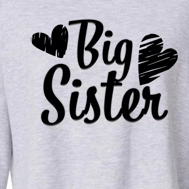 Big Sister Cute Logo Cropped Pullover Crew