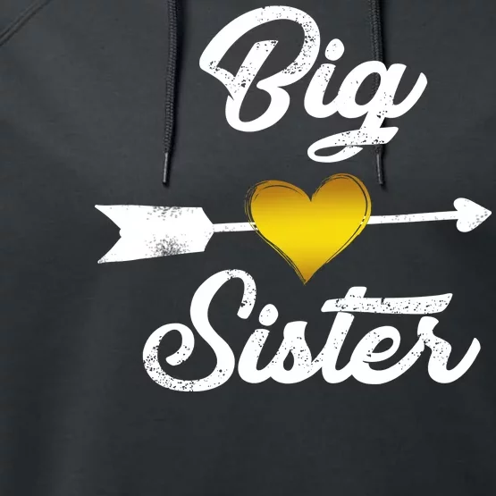 Big Sister Golden Arrow Heart Performance Fleece Hoodie