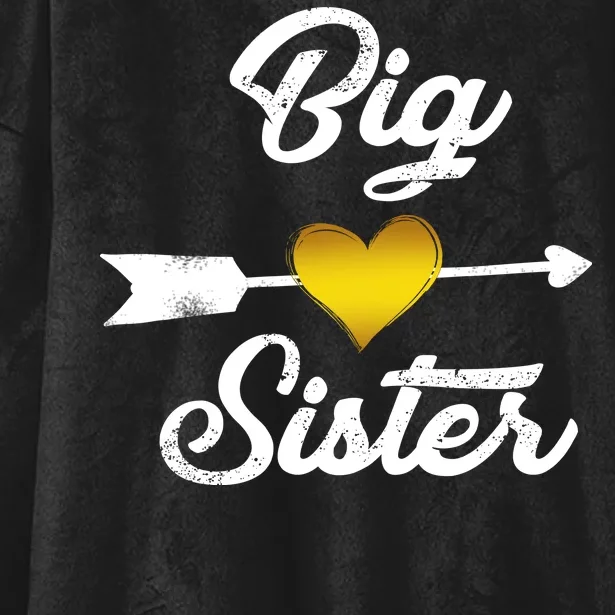 Big Sister Golden Arrow Heart Hooded Wearable Blanket