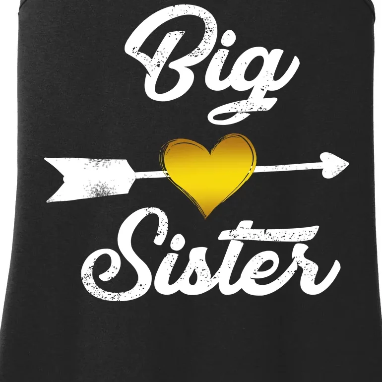 Big Sister Golden Arrow Heart Ladies Essential Tank