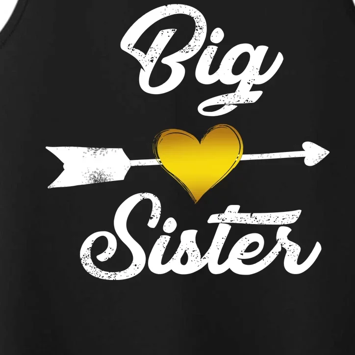 Big Sister Golden Arrow Heart Performance Tank