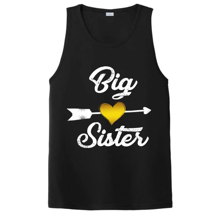 Big Sister Golden Arrow Heart Performance Tank