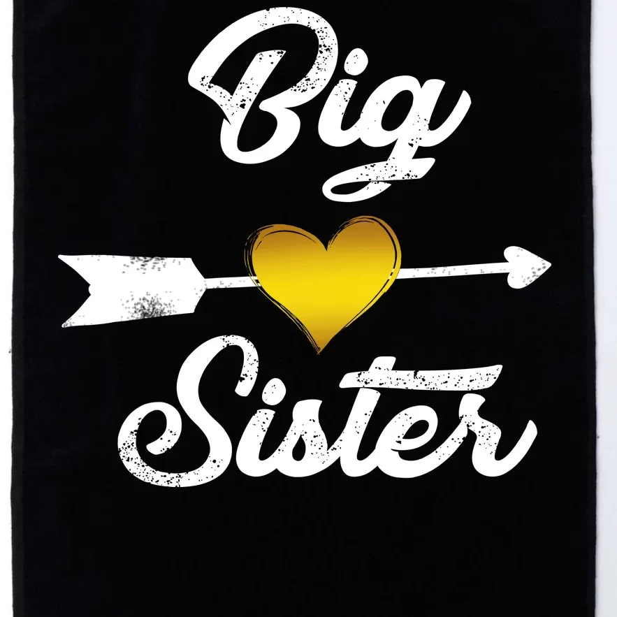 Big Sister Golden Arrow Heart Platinum Collection Golf Towel