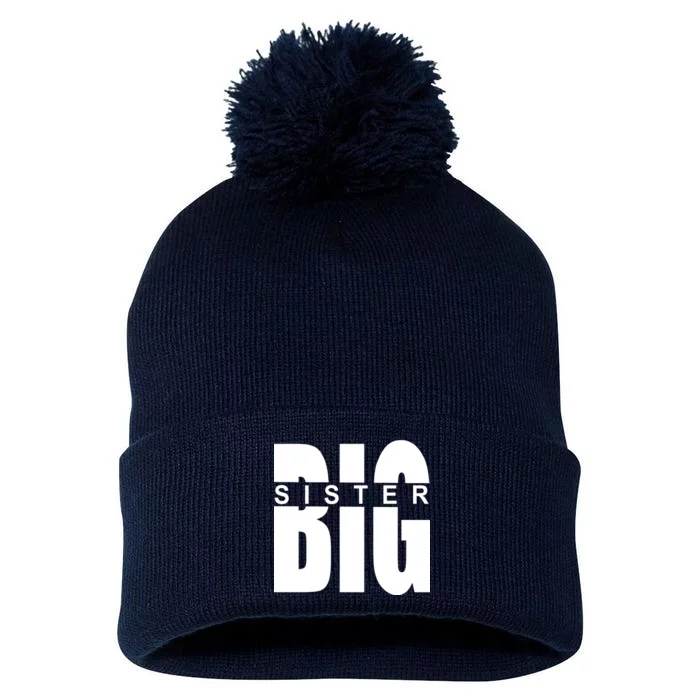 Big Sister Logo Pom Pom 12in Knit Beanie