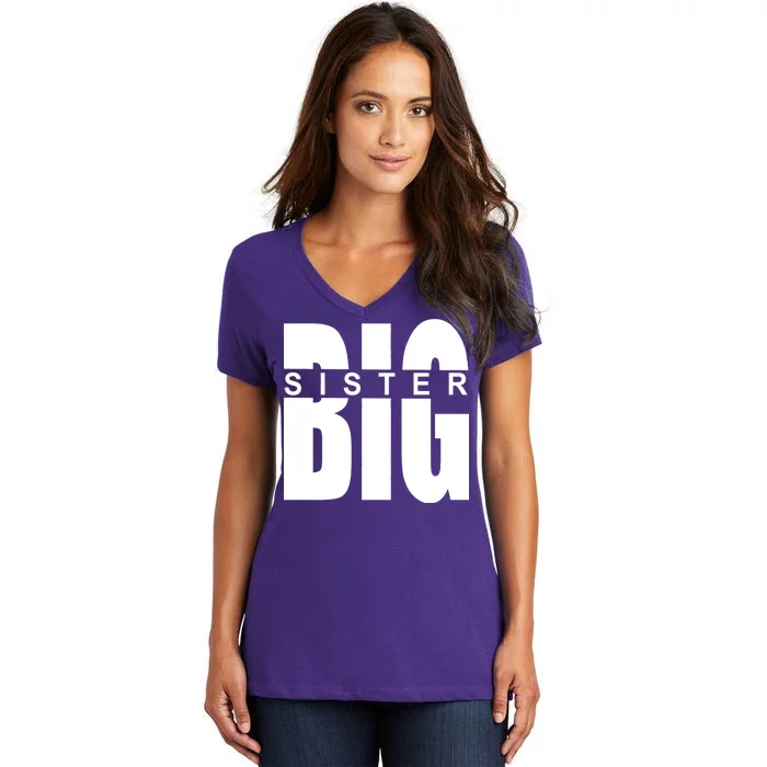 Big Sister Logo Women's V-Neck T-Shirt