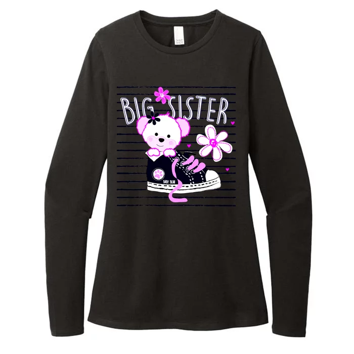 Big Sister Teddy Bear Womens CVC Long Sleeve Shirt