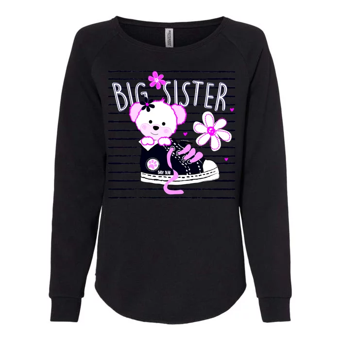 Big Sister Teddy Bear Womens California Wash Sweatshirt