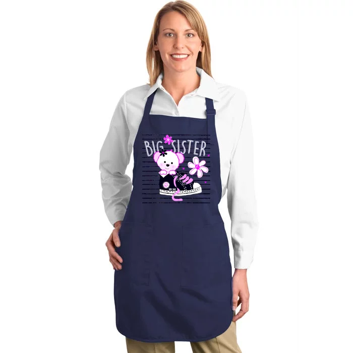 Big Sister Teddy Bear Full-Length Apron With Pocket