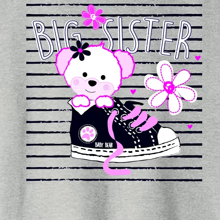 Big Sister Teddy Bear Women's Crop Top Tee