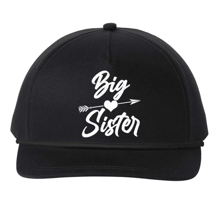 Big Sister Vintage Heart Arrow Snapback Five-Panel Rope Hat