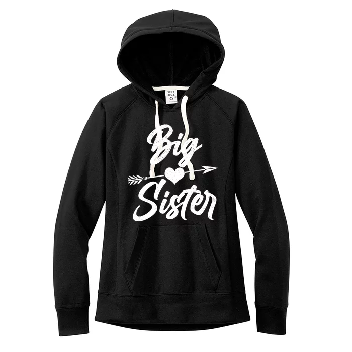 Big Sister Vintage Heart Arrow Women's Fleece Hoodie