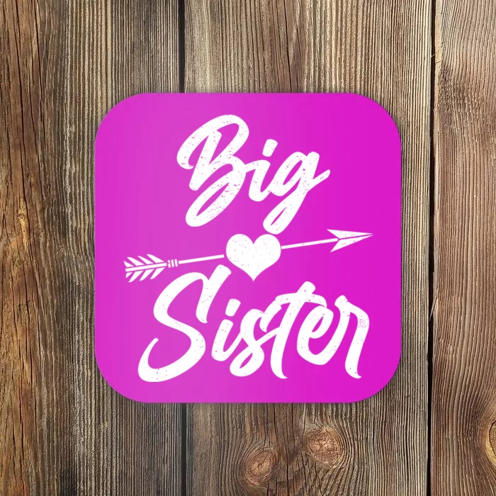 Big Sister Vintage Heart Arrow Coaster