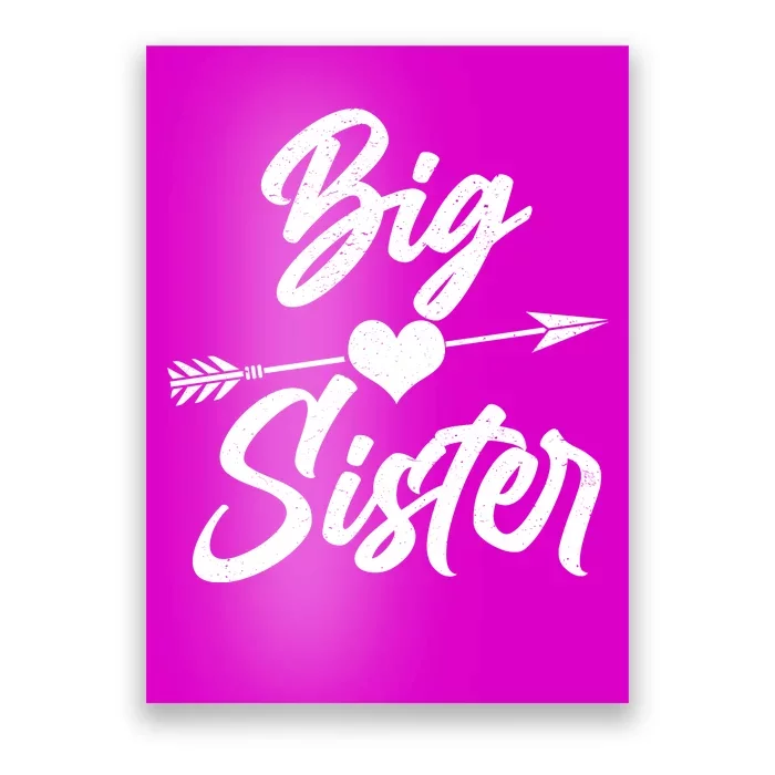 Big Sister Vintage Heart Arrow Poster