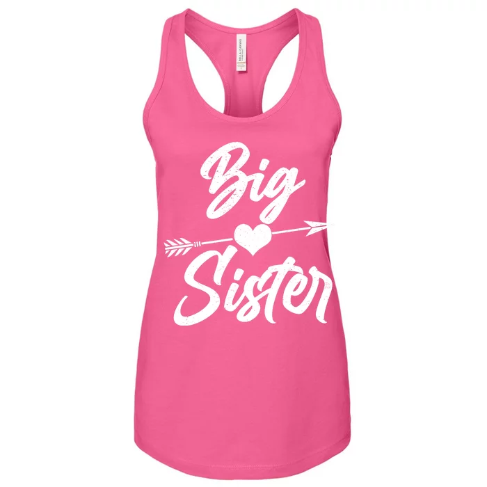 Big Sister Vintage Heart Arrow Women's Racerback Tank