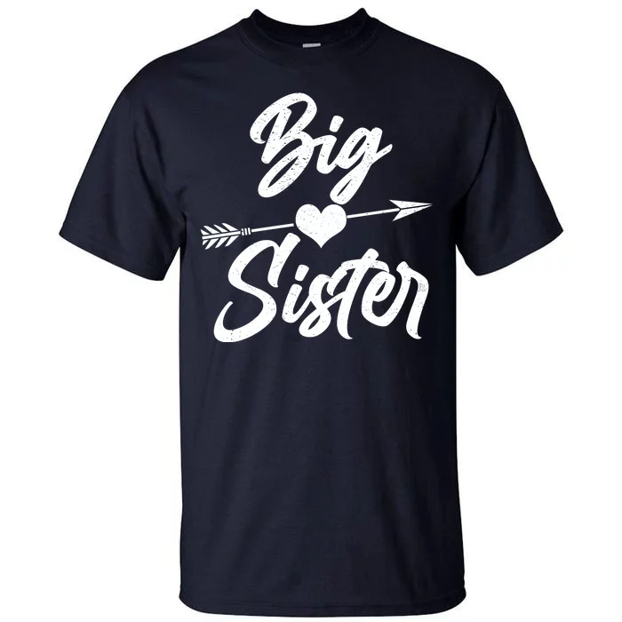 Big Sister Vintage Heart Arrow Tall T-Shirt