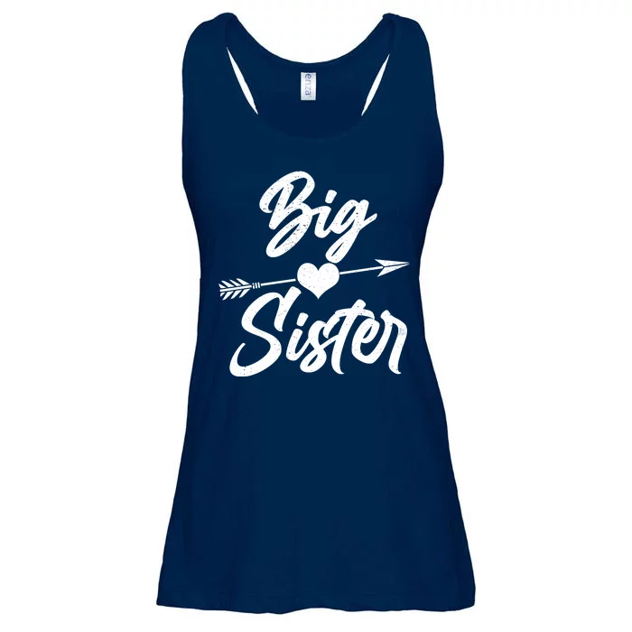 Big Sister Vintage Heart Arrow Ladies Essential Flowy Tank