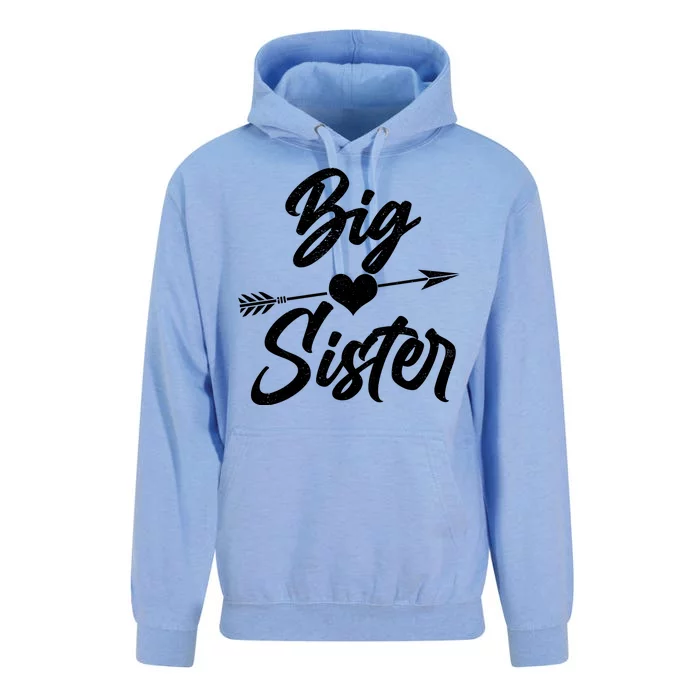 Big Sister Vintage Heart Arrow Unisex Surf Hoodie