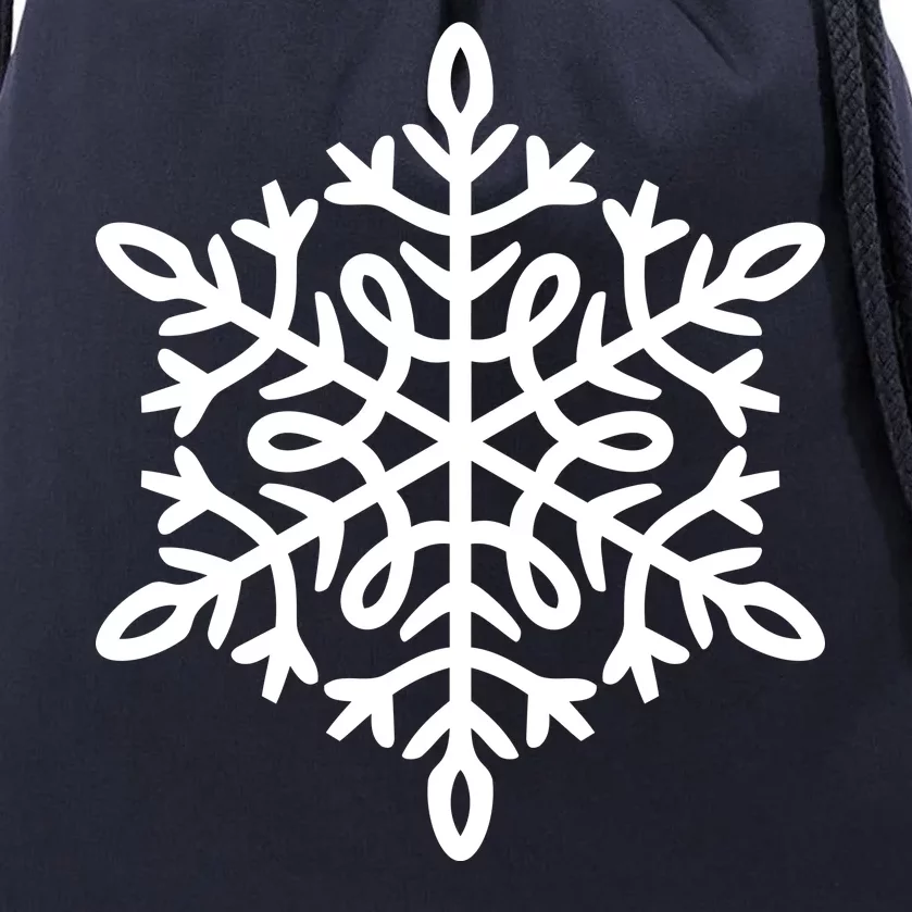 Big Snowflakes Christmas Drawstring Bag