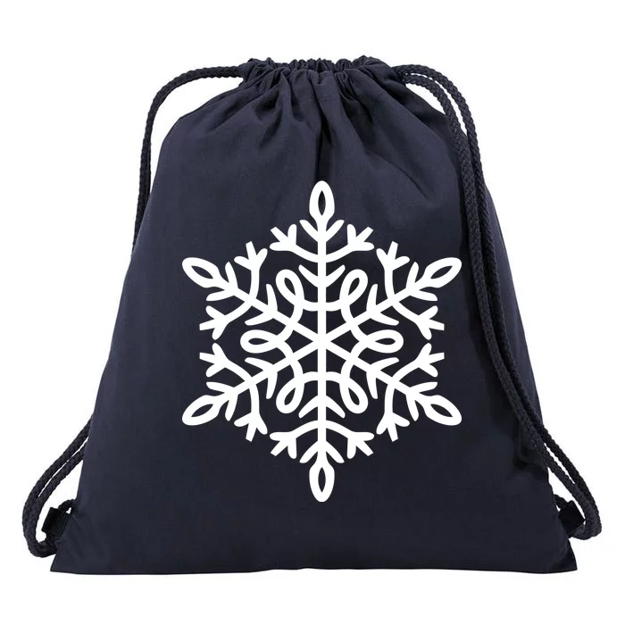 Big Snowflakes Christmas Drawstring Bag