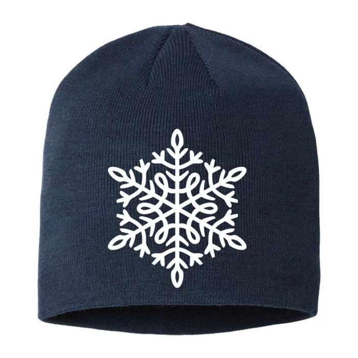 Big Snowflakes Christmas 8 1/2in Sustainable Knit Beanie