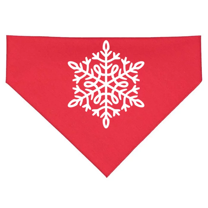 Big Snowflakes Christmas USA-Made Doggie Bandana