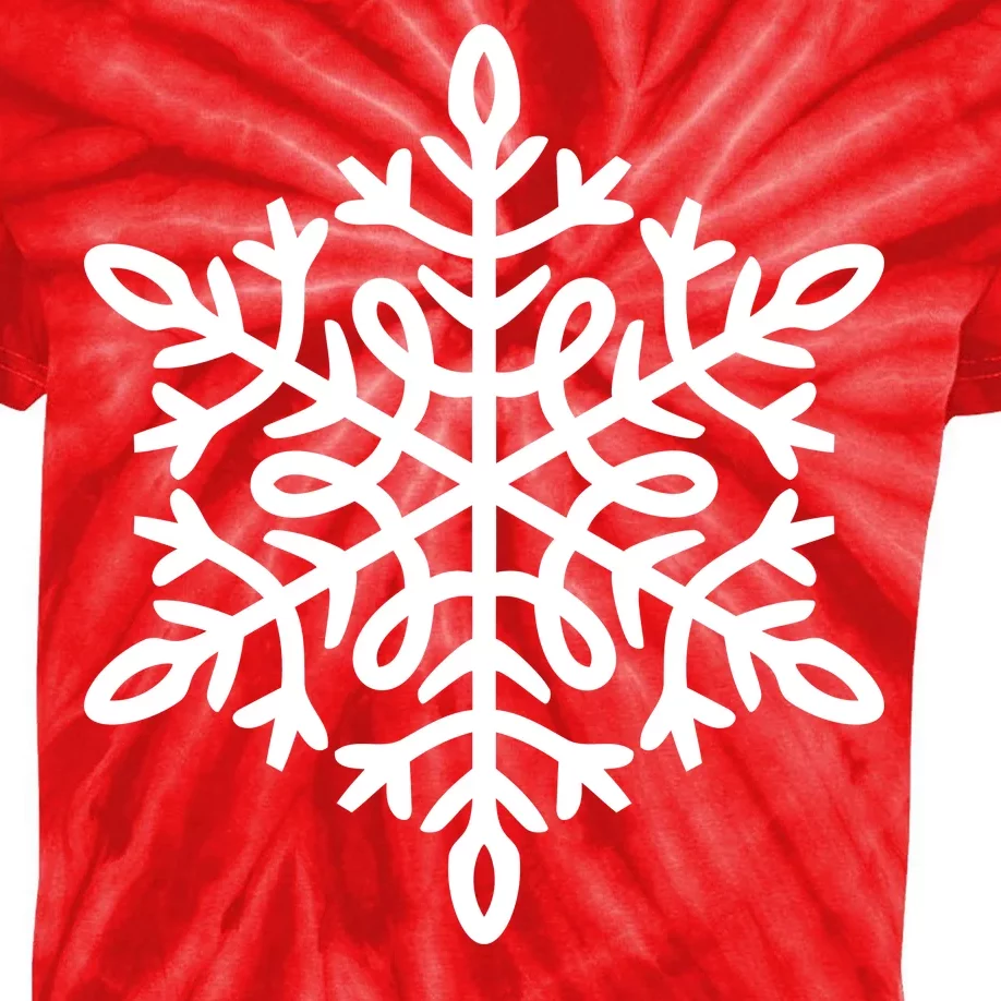 Big Snowflakes Christmas Kids Tie-Dye T-Shirt