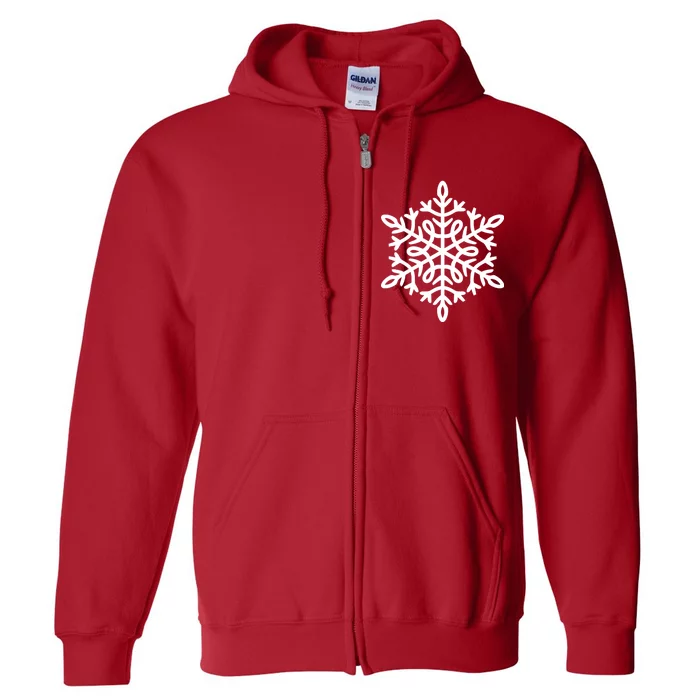 Big Snowflakes Christmas Full Zip Hoodie