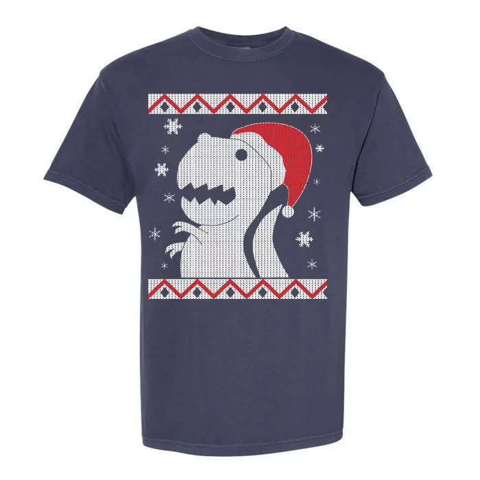 Big T-Rex Ugly Christmas Garment-Dyed Heavyweight T-Shirt