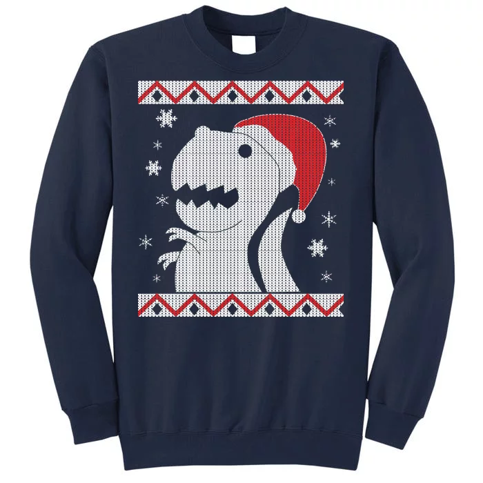 Big T-Rex Ugly Christmas Tall Sweatshirt