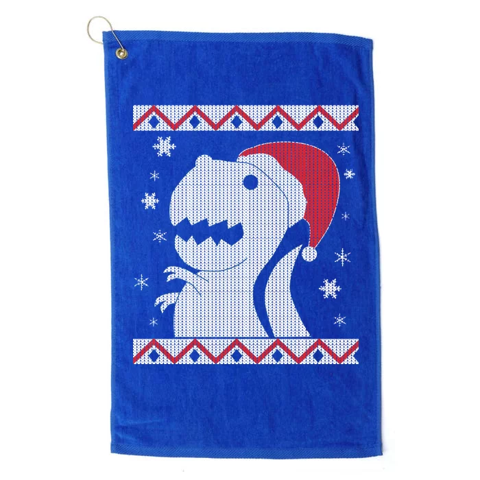 Big T-Rex Ugly Christmas Platinum Collection Golf Towel