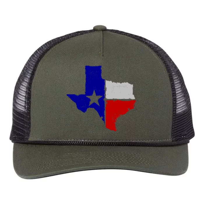 Big Texas Flag Vintage Retro Rope Trucker Hat Cap