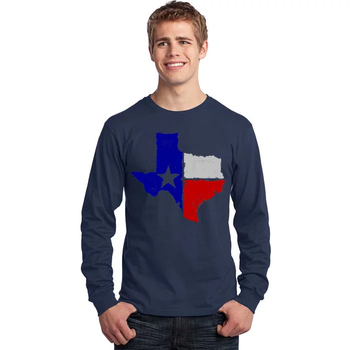 Big Texas Flag Vintage Tall Long Sleeve T-Shirt