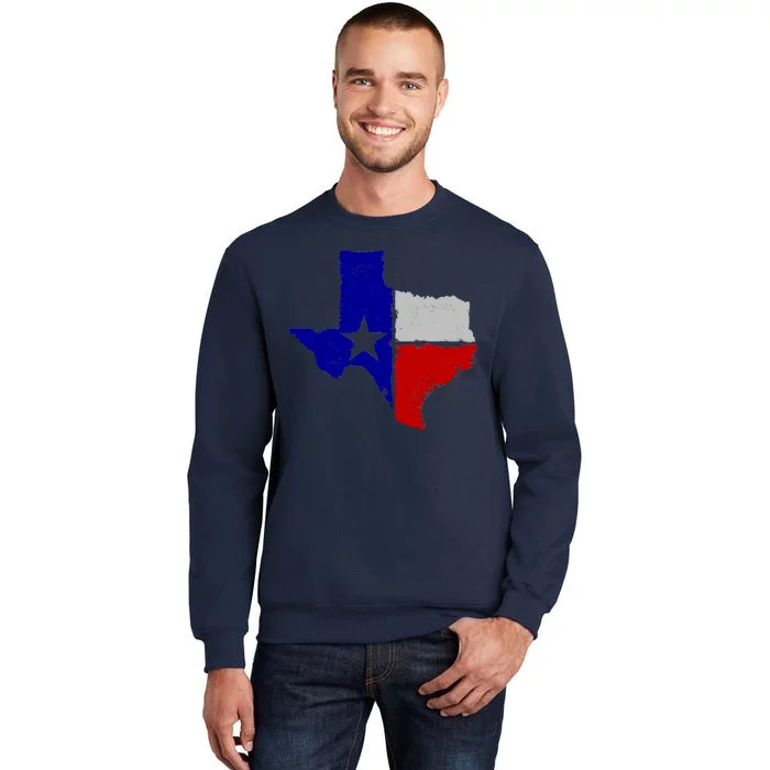 Big Texas Flag Vintage Tall Sweatshirt