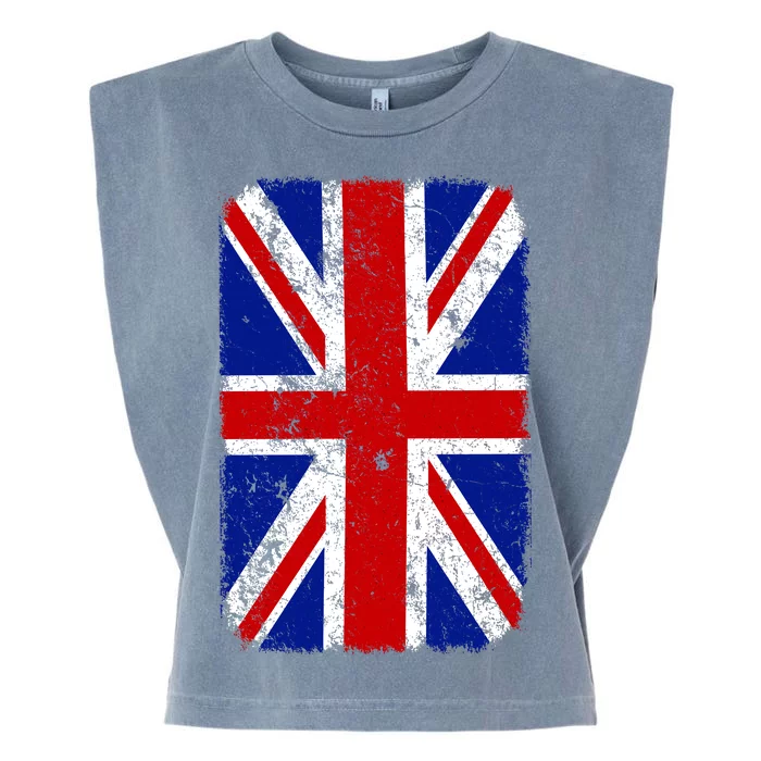 Big Vintage British England Flag Garment-Dyed Women's Muscle Tee