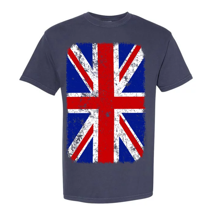 Big Vintage British England Flag Garment-Dyed Heavyweight T-Shirt