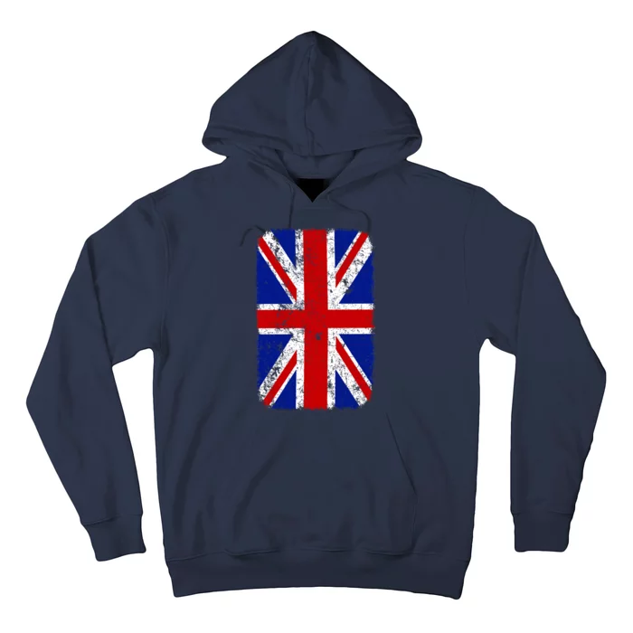 Big Vintage British England Flag Hoodie