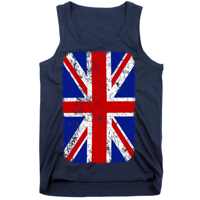 Big Vintage British England Flag Tank Top