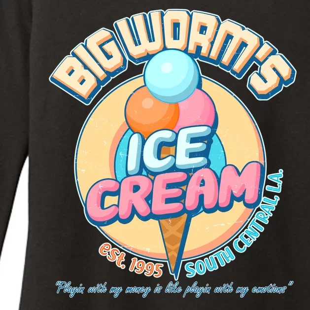 Big Worm's Ice Cream Est 1995 Womens CVC Long Sleeve Shirt