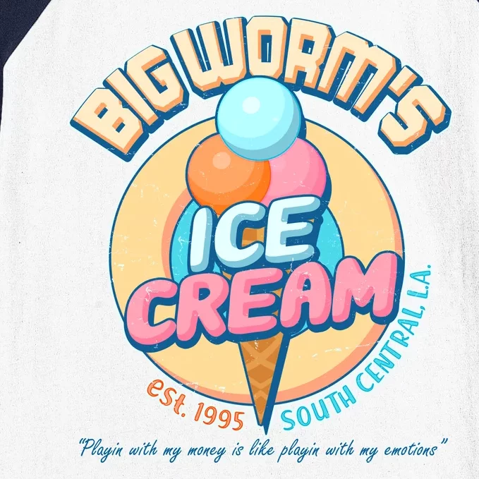 Big Worm's Ice Cream Est 1995 Baseball Sleeve Shirt