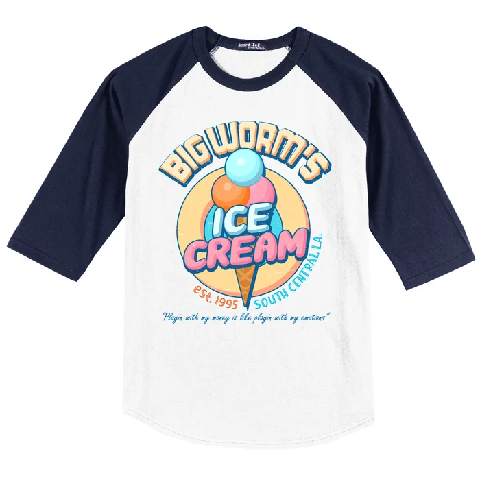 Big Worm's Ice Cream Est 1995 Baseball Sleeve Shirt