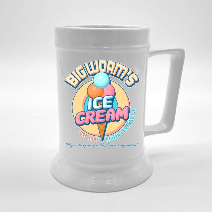 Big Worm's Ice Cream Est 1995 Front & Back Beer Stein