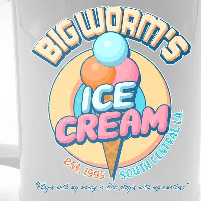 Big Worm's Ice Cream Est 1995 Front & Back Beer Stein