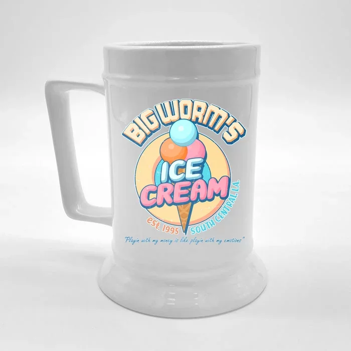 Big Worm's Ice Cream Est 1995 Front & Back Beer Stein