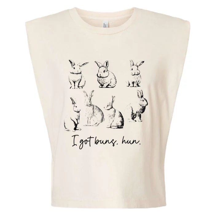 Bunny I Got Buns Hun funny Rabbit Easter Garment-Dyed Women's Muscle Tee