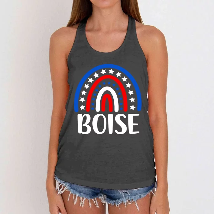 Boise Idaho Gift I Love Boise Idaho Usa Meaningful Gift Women's Knotted Racerback Tank