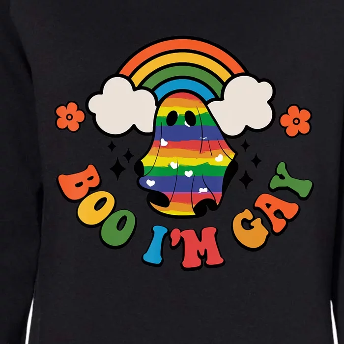 Boo I'm Gay Halloween Lgbtq Pride Ally Coming Out Day Womens California Wash Sweatshirt