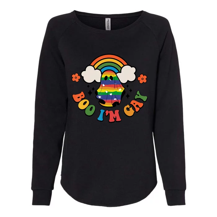 Boo I'm Gay Halloween Lgbtq Pride Ally Coming Out Day Womens California Wash Sweatshirt