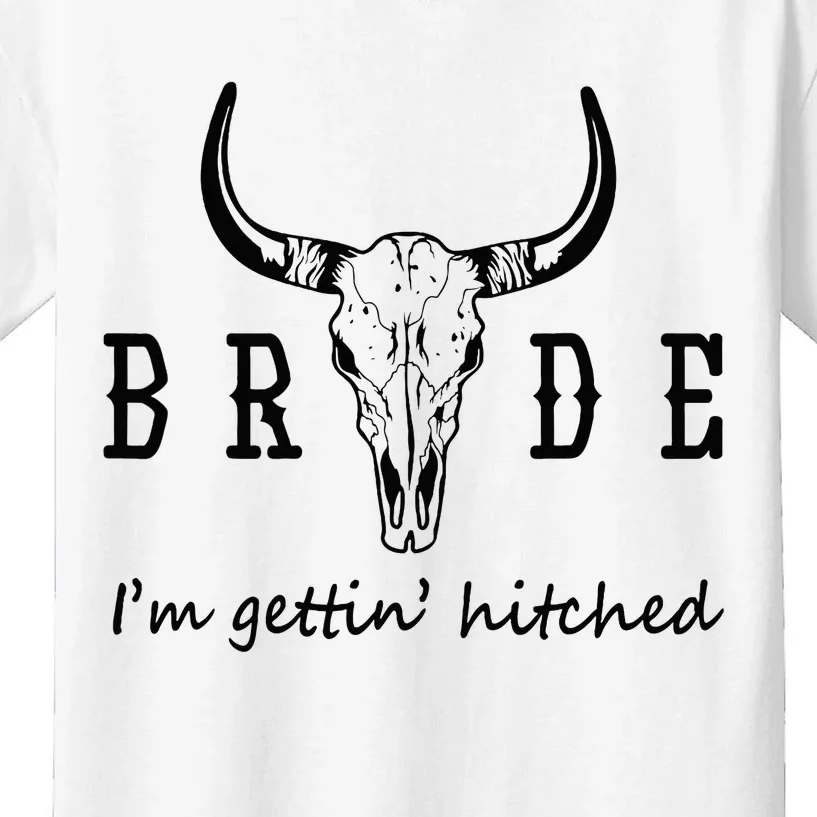 Bride IM Getting Hitched Western Cowgirl Bachelorette Party Kids T-Shirt