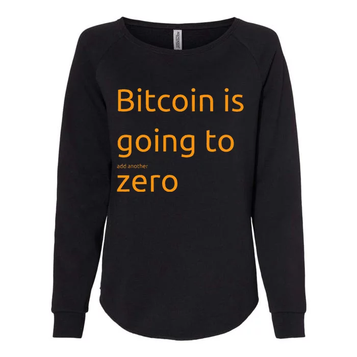 Bitcoin Is Going To Add Another Zero Hidden Message Black Womens California Wash Sweatshirt